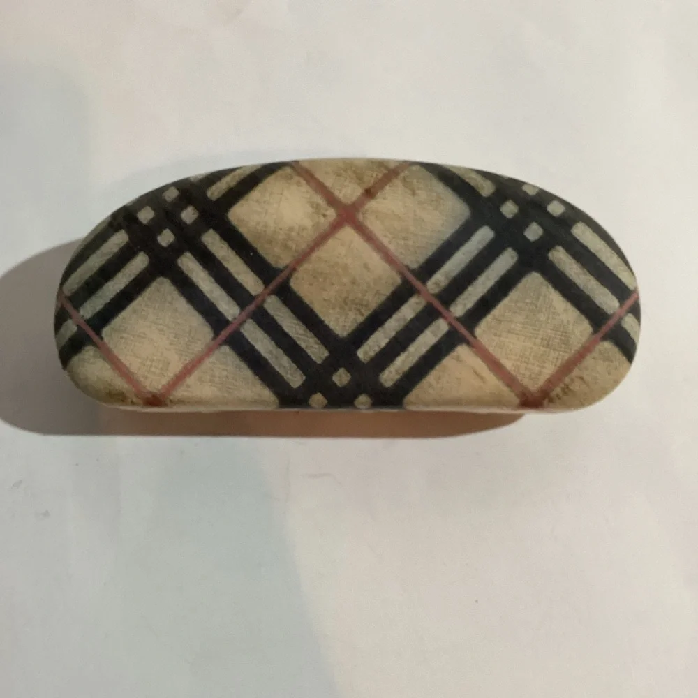 Burberry Original Clamshell Sunglass Case,iconic signature plaid, made in Italy - Picture 1 of 12